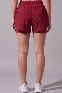 Zelocity Moisture Wicking Training Short - Deep Claret — thumbnail 3